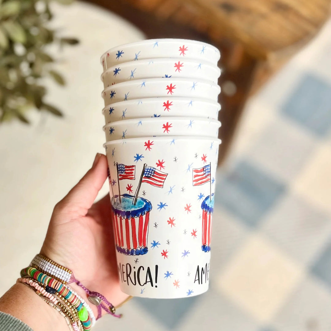 Happy Birthday America Cups - Set of 6 Drinkware Happy by Rachel 