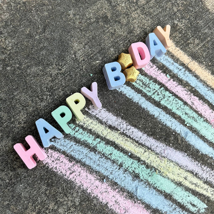 Happy Birthday Handmade Sidewalk Chalk Chalk Twee Chalk 