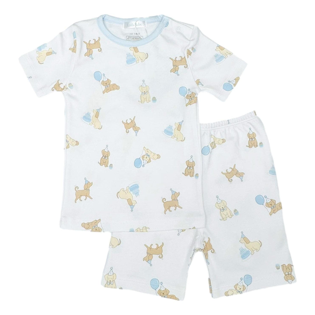 Happy Birthday Puppy Shorts Pajamas - Boy Boy Pajamas Lyda Baby 