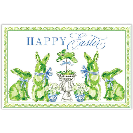 Happy Easter Topiary Bunny Placemats Placemats Rosanne Beck 