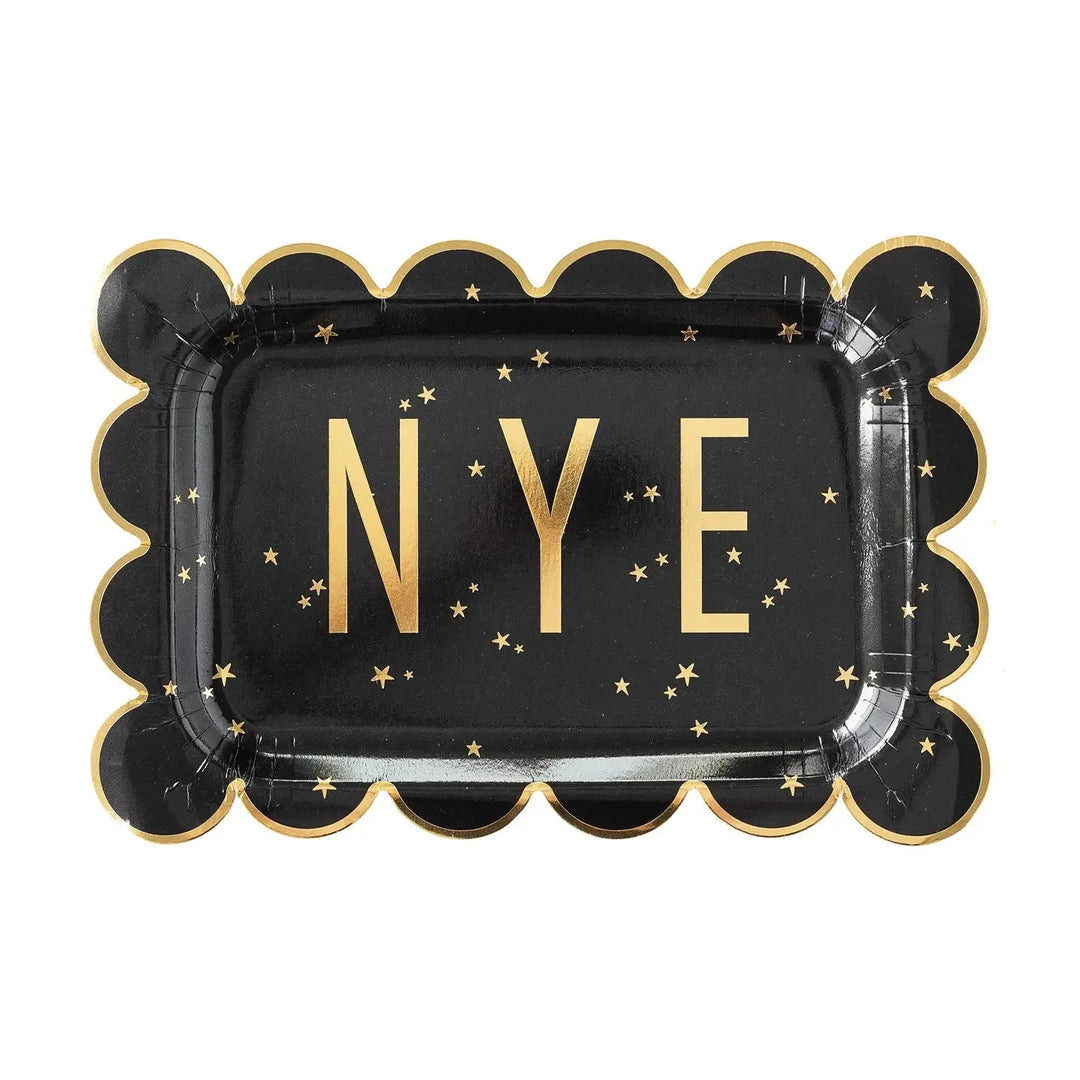 Happy New Year Nye Scallop Paper Plates Paper Products My Mind's Eye 