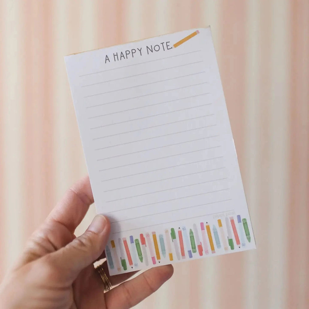 Happy Note Lined Notepad Stationery Pippi Post 