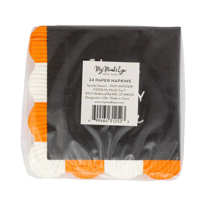 Happy Spooky Season Fringed Napkins Cocktail Napkins My Mind's Eye 