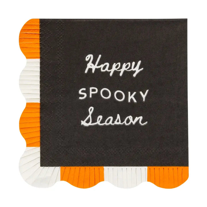 Happy Spooky Season Fringed Napkins Cocktail Napkins My Mind's Eye 