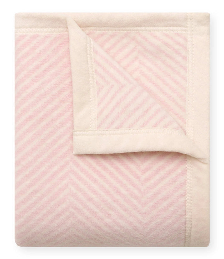 Harborview Herringbone Ballet Pink Mini Baby Blanket ChappyWrap 