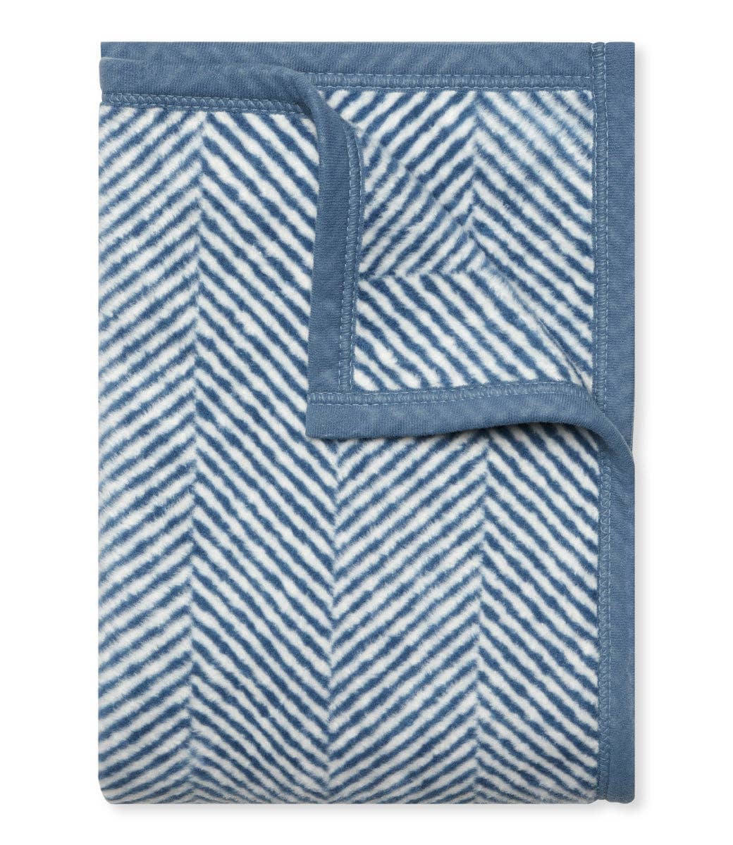 Harborview Herringbone Cornflower Blanket: Original Blanket ChappyWrap 