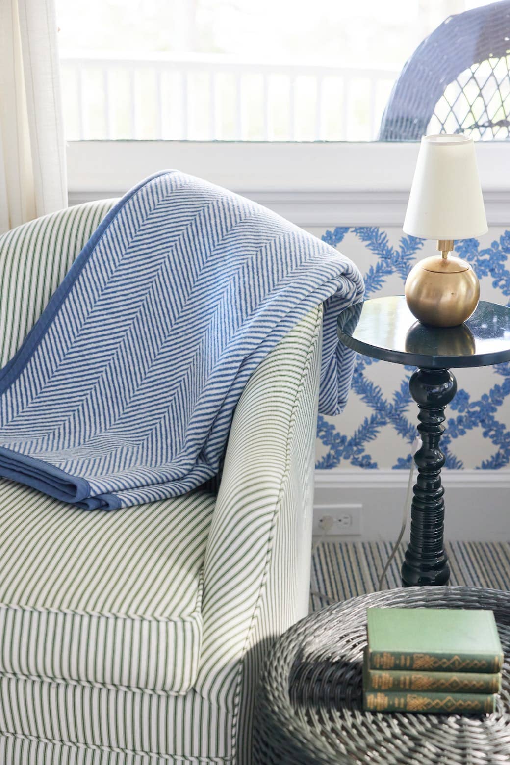 Harborview Herringbone Cornflower Blanket: Original Blanket ChappyWrap 