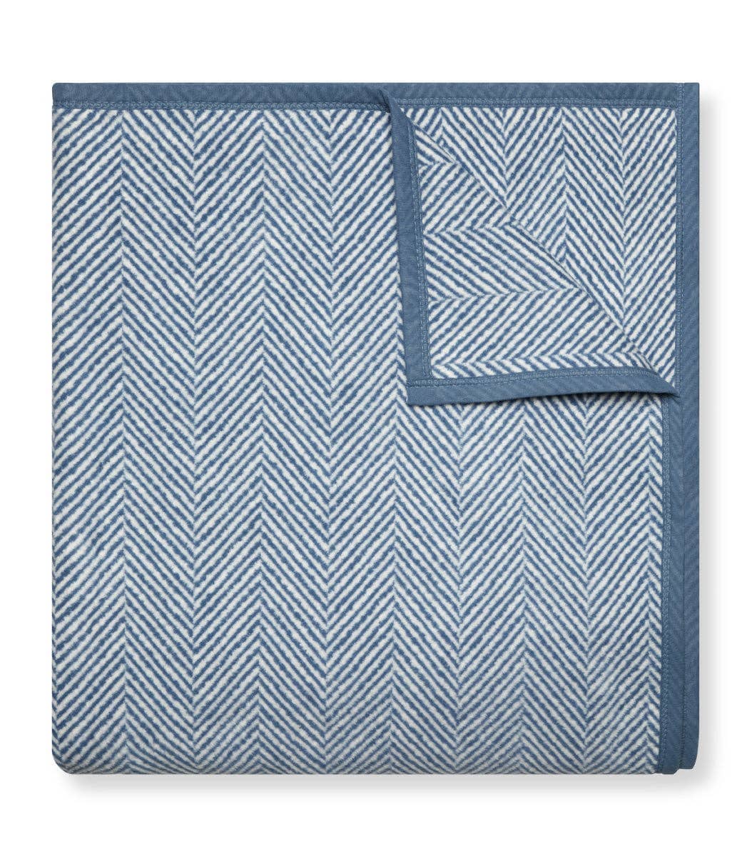 Harborview Herringbone Cornflower Blanket: Original Blanket ChappyWrap 