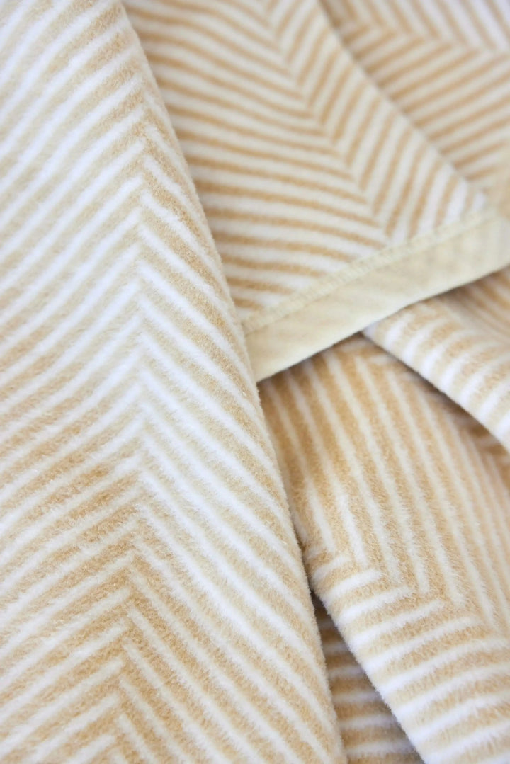 Harborview Herringbone Cream Blanket Blanket ChappyWrap 