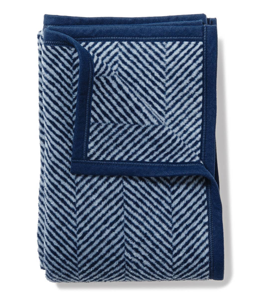 Harborview Herringbone Navy Blanket: Original Blanket ChappyWrap 