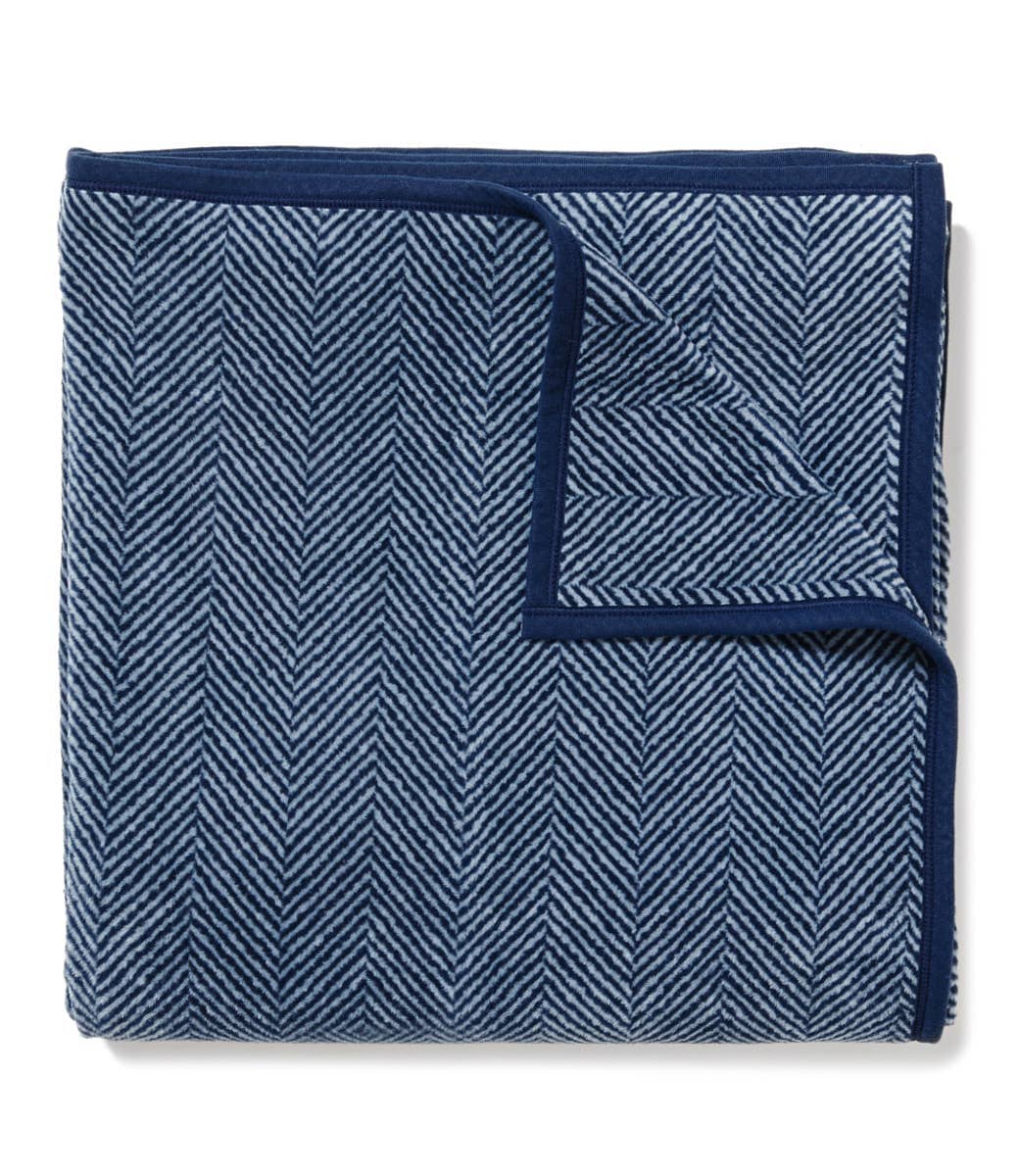 Harborview Herringbone Navy Blanket: Original Blanket ChappyWrap 