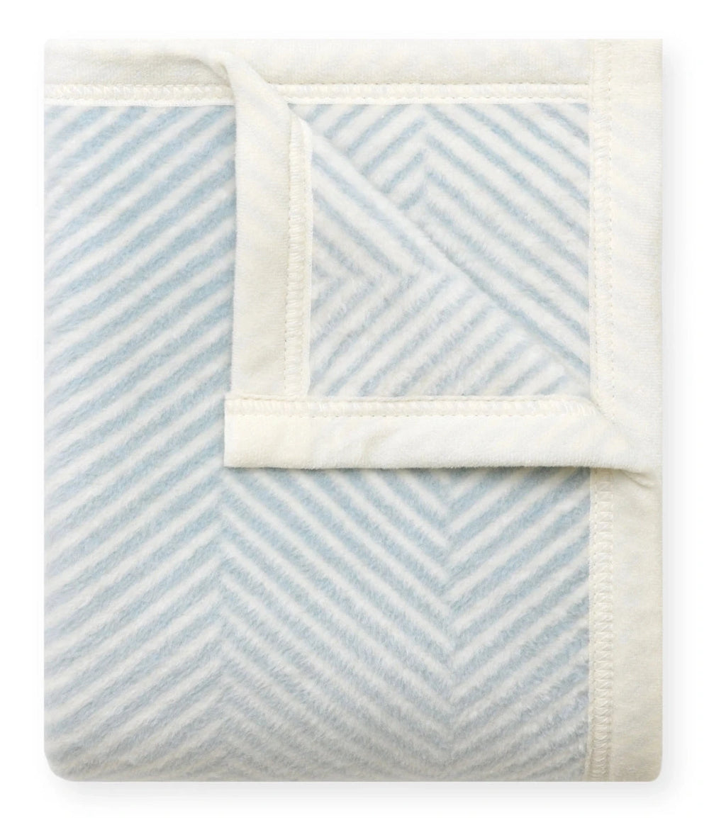 Harborview Herringbone Sky Mini Blanket Baby Blanket ChappyWrap 