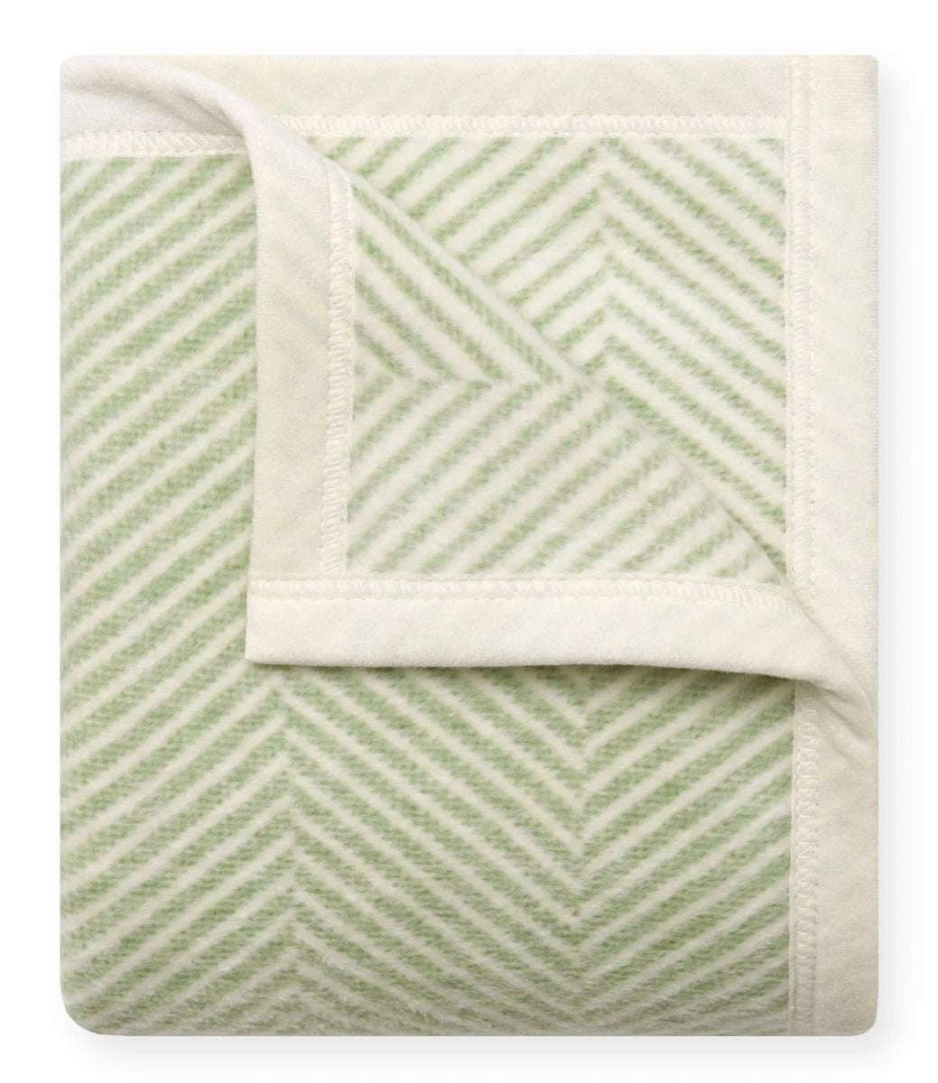 Harborview Herringbone Sprout Green Mini Blanket Baby Blanket ChappyWrap 