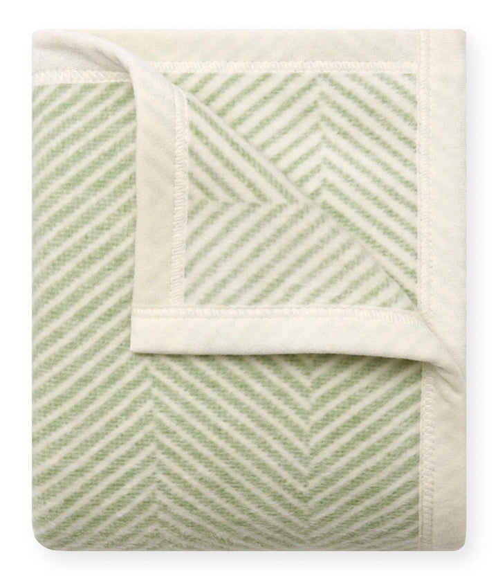 Harborview Herringbone Sprout Green Mini Blanket Baby Blanket ChappyWrap 