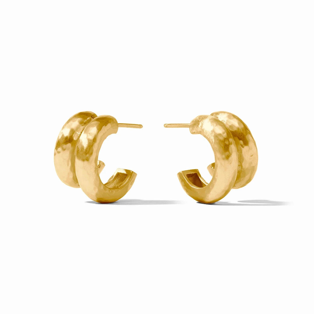 Havana Double Hoop Earrings - Gold Womens Earrings Julie Vos 