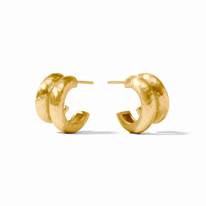Havana Double Hoop Earrings - Gold Womens Earrings Julie Vos 