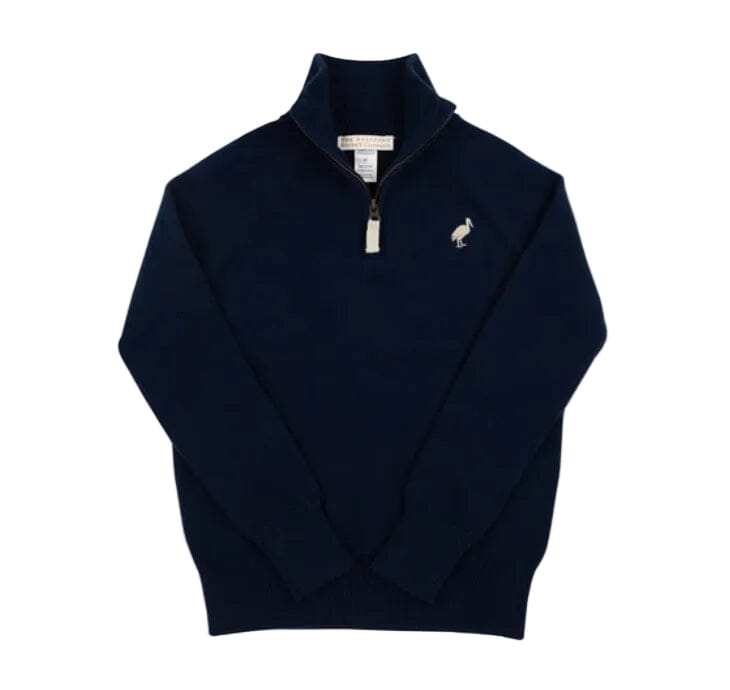 Hayden Half Zip Sweater - Nantucket Navy Boy Sweater Beaufort Bonnet 
