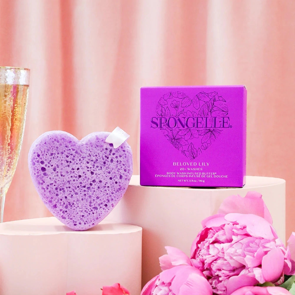 Heart Buffer - Beloved Lily Bath Soap Spongelle 