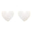 Heart Enamel Studs Earrings Golden Stella White 