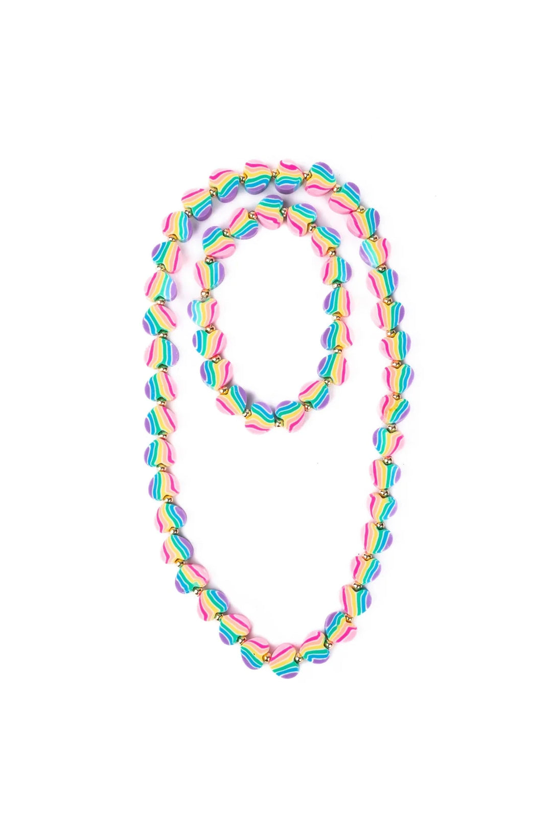 Heart of Many Colours Necklace & Bracelet Set Girl Bracelet Great Pretenders 