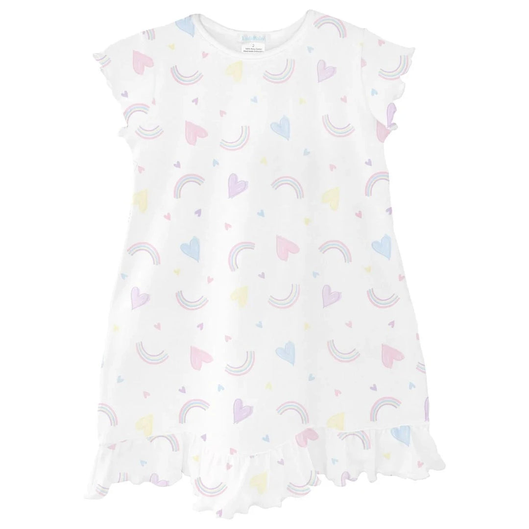 Hearts and Rainbows Lounge Dress Girl Dress Lyda Baby 