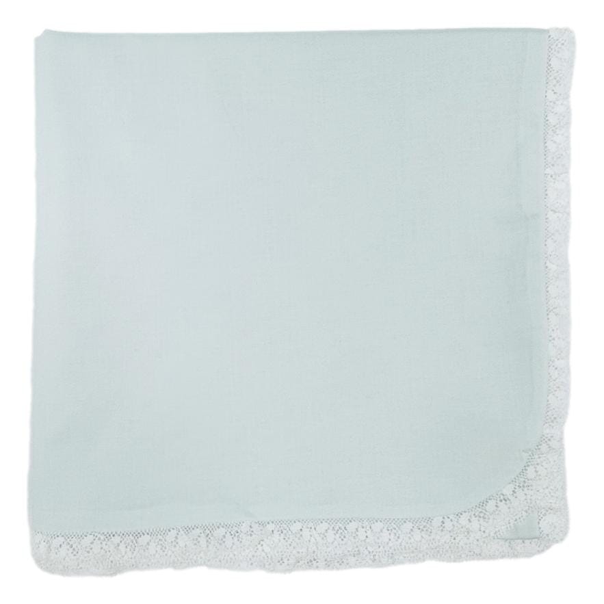 Heirloom Baby Blanket with Lace Trim Baby Blanket Remember Nguyen - Baby Sen Blue 