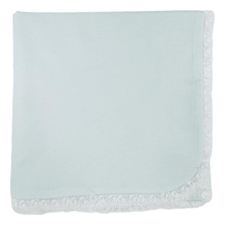 Heirloom Baby Blanket with Lace Trim Baby Blanket Remember Nguyen - Baby Sen Blue 
