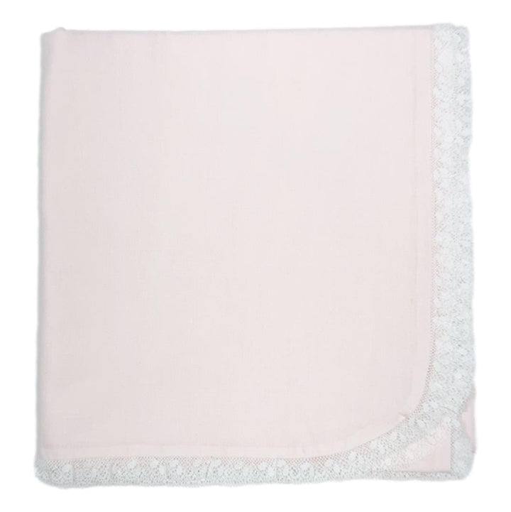 Heirloom Baby Blanket with Lace Trim Baby Blanket Remember Nguyen - Baby Sen Pink 