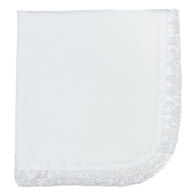 Heirloom Baby Blanket with Lace Trim Baby Blanket Remember Nguyen - Baby Sen White 
