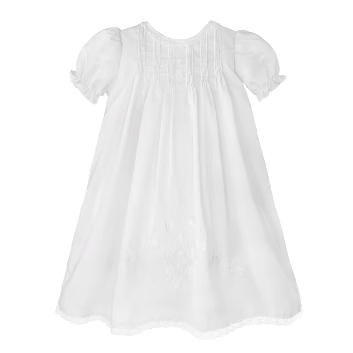 Heirloom Lace Hand Embroidered Daygown Baby Gown Petit Ami 