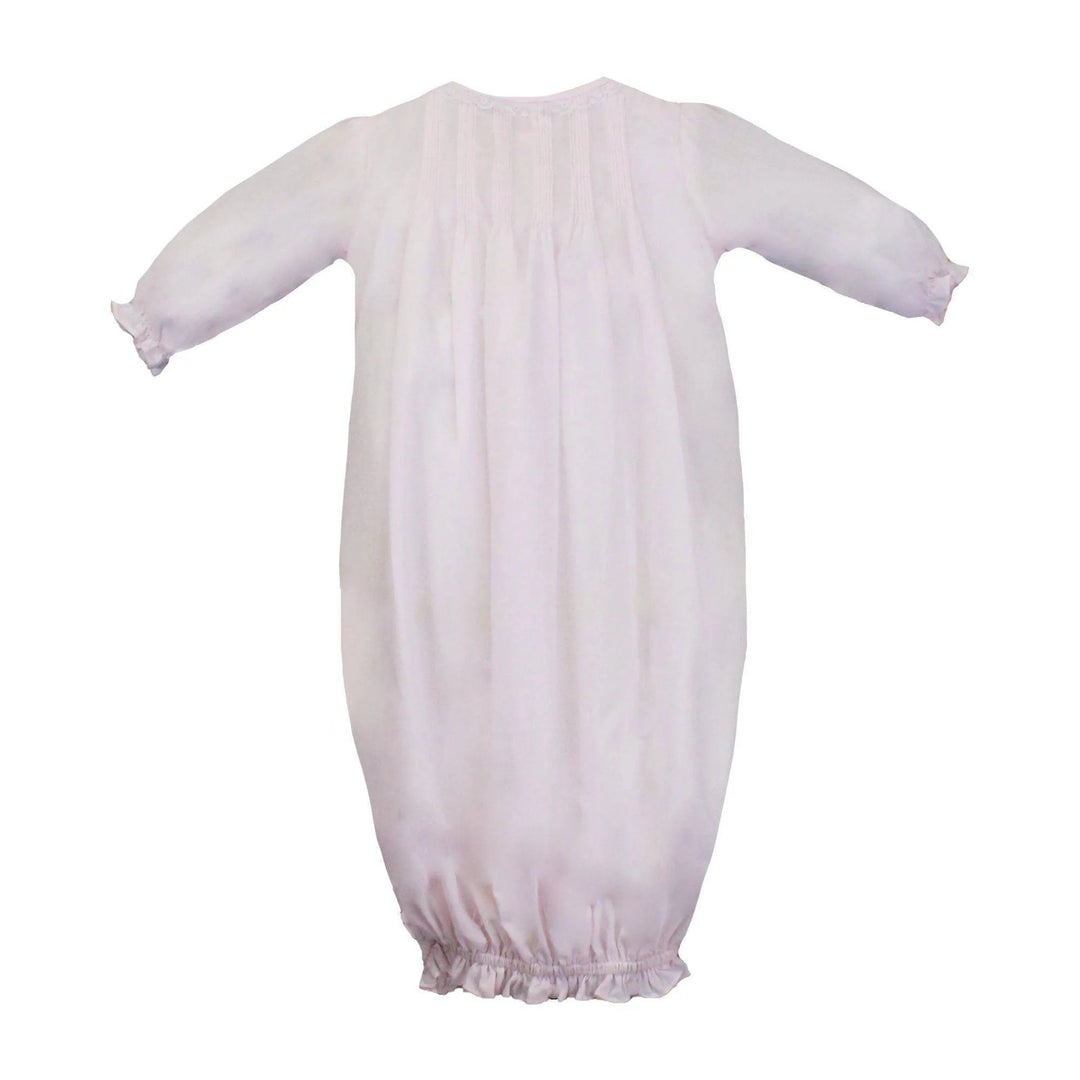 Heirloom Lace Hand Embroidered Sack - Pink Baby Gown Petit Ami 