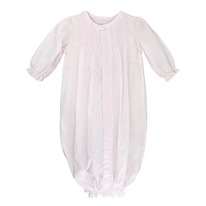 Heirloom Lace Hand Embroidered Sack - Pink Baby Gown Petit Ami 