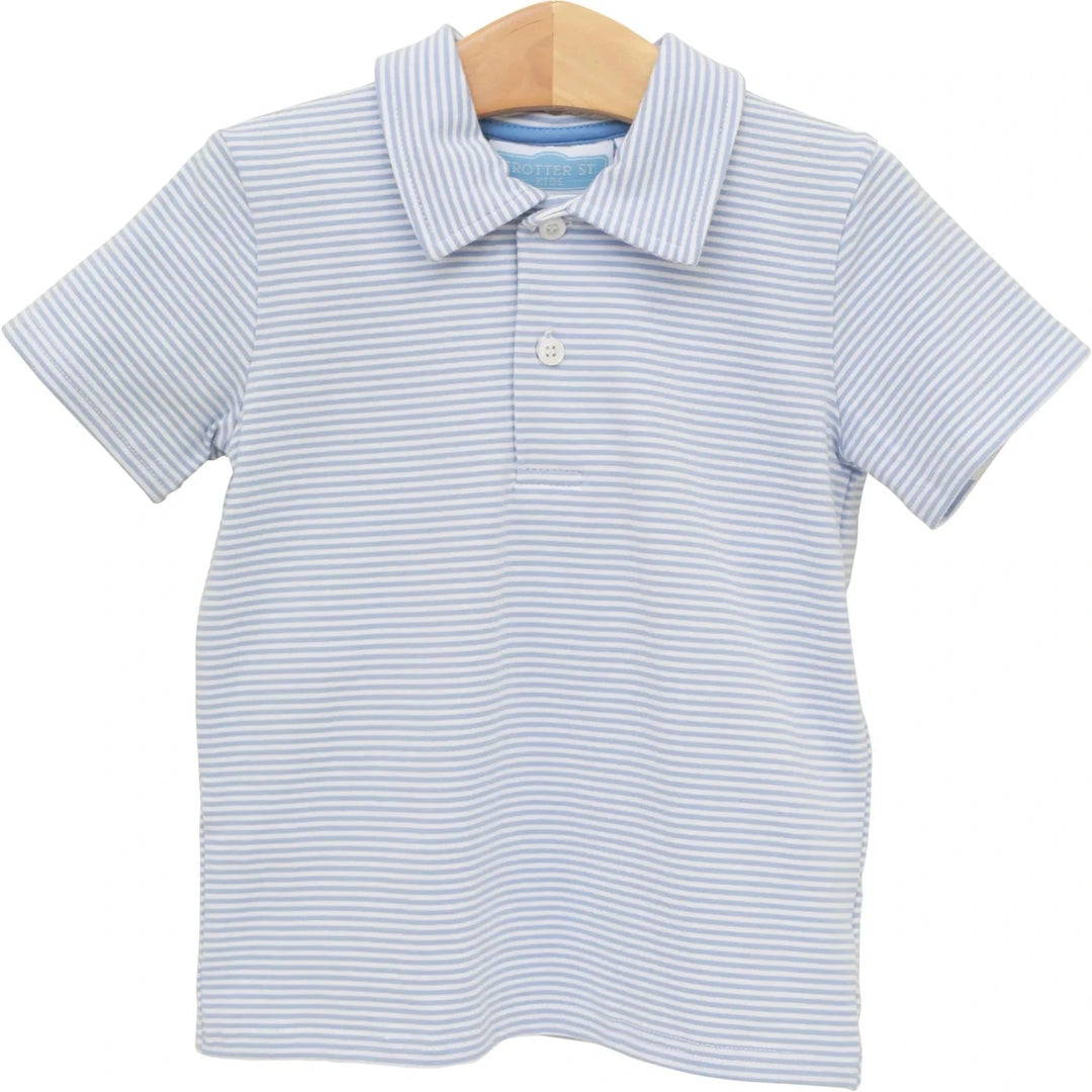 Henry Polo - Dusty Blue Stripe Boy Shirt Trotter Street Kids 