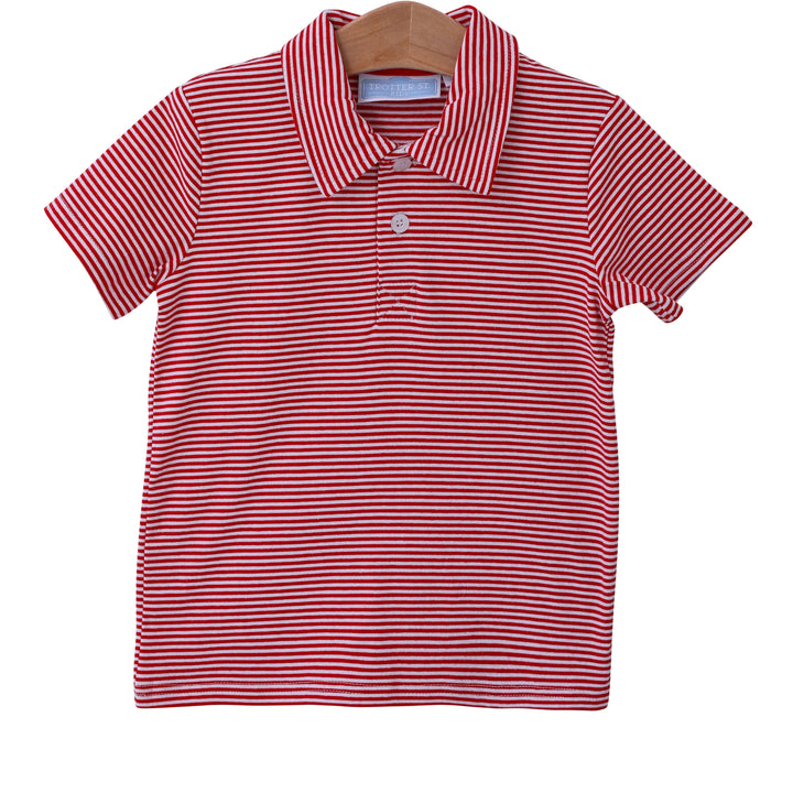 Henry Polo - Red Stripe Boy Shirt Trotter Street Kids 