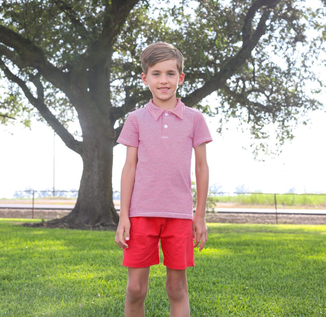 Henry Polo - Red Stripe Boy Shirt Trotter Street Kids 