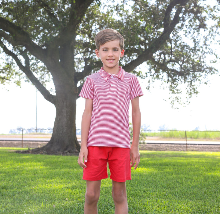 Henry Polo - Red Stripe Boy Shirt Trotter Street Kids 