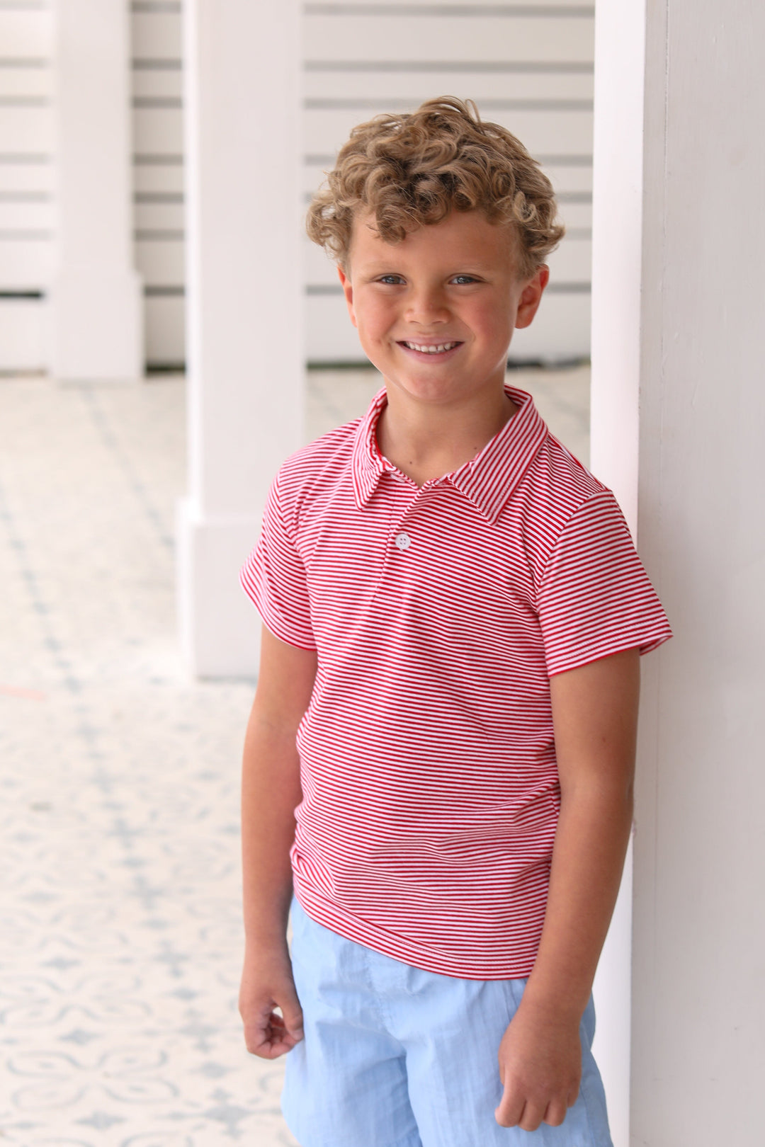 Henry Polo - Red Stripe Boy Shirt Trotter Street Kids 