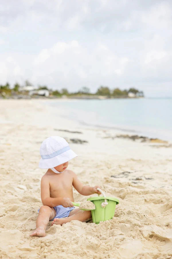 Henry's Boating Bucket - Worth Avenue White Seersucker Sunhat Beaufort Bonnet 