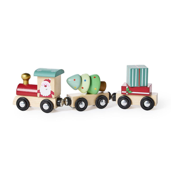 Here Comes Santa Hand-Crafted Magnetic Train Set Activity Toy Two's Company 