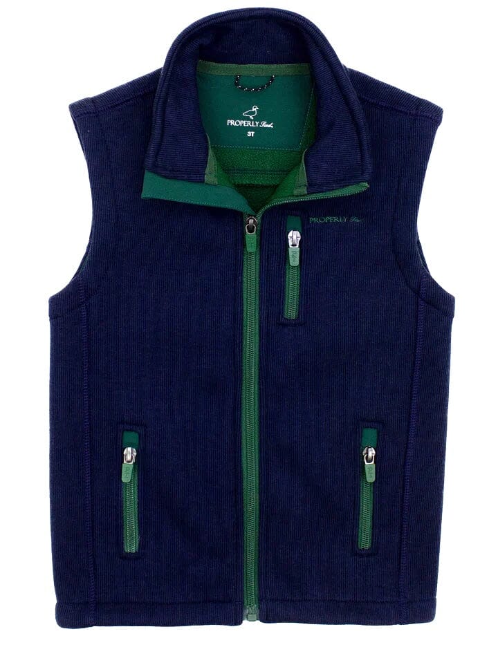 Highland Vest - Navy Boy Jacket Properly Tied 