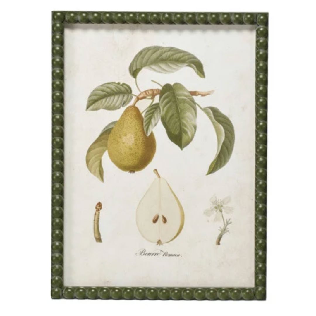 Hobnail Wood Framed Pear Prints Artwork Creative Co-Op 2 
