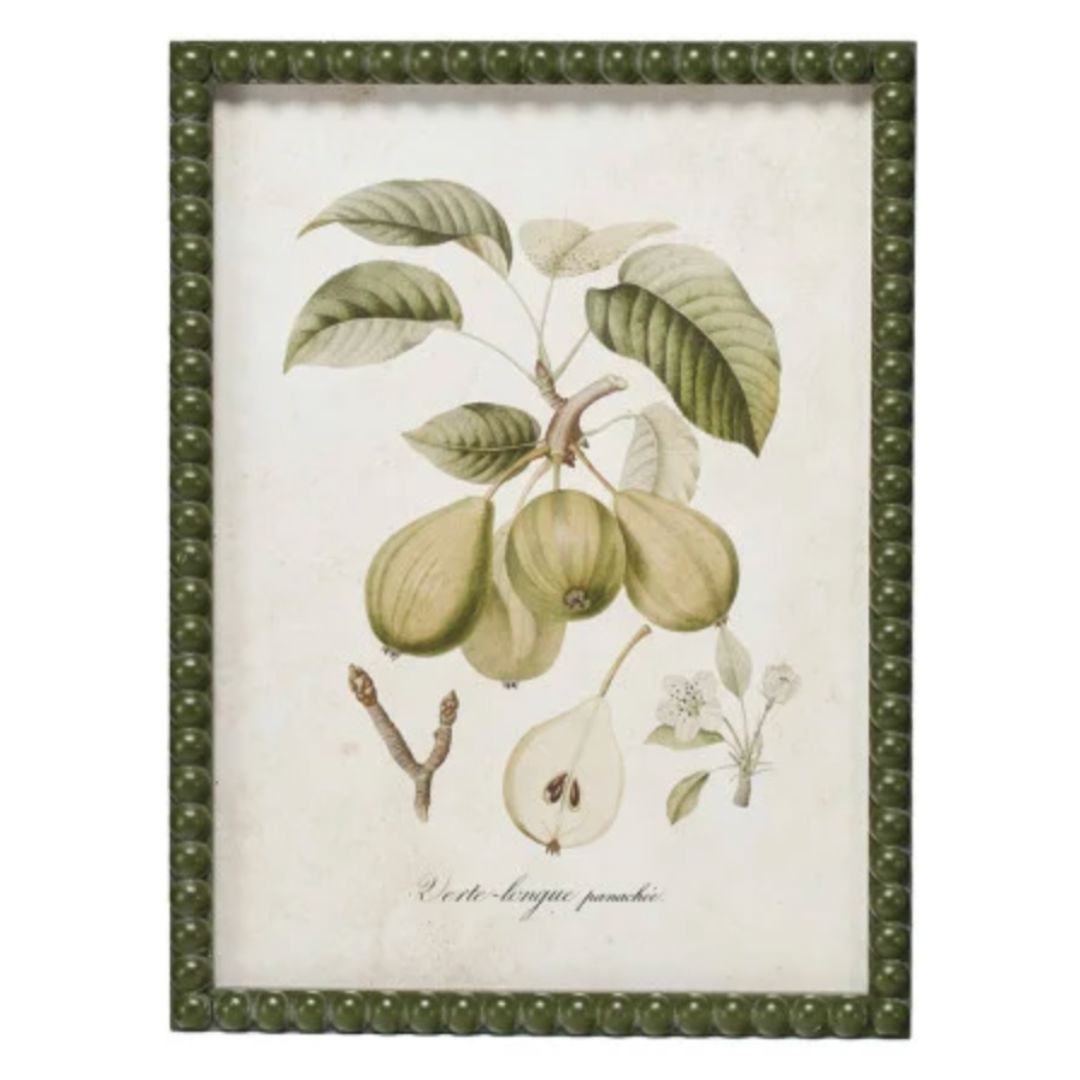 Hobnail Wood Framed Pear Prints Artwork Creative Co-Op 4 
