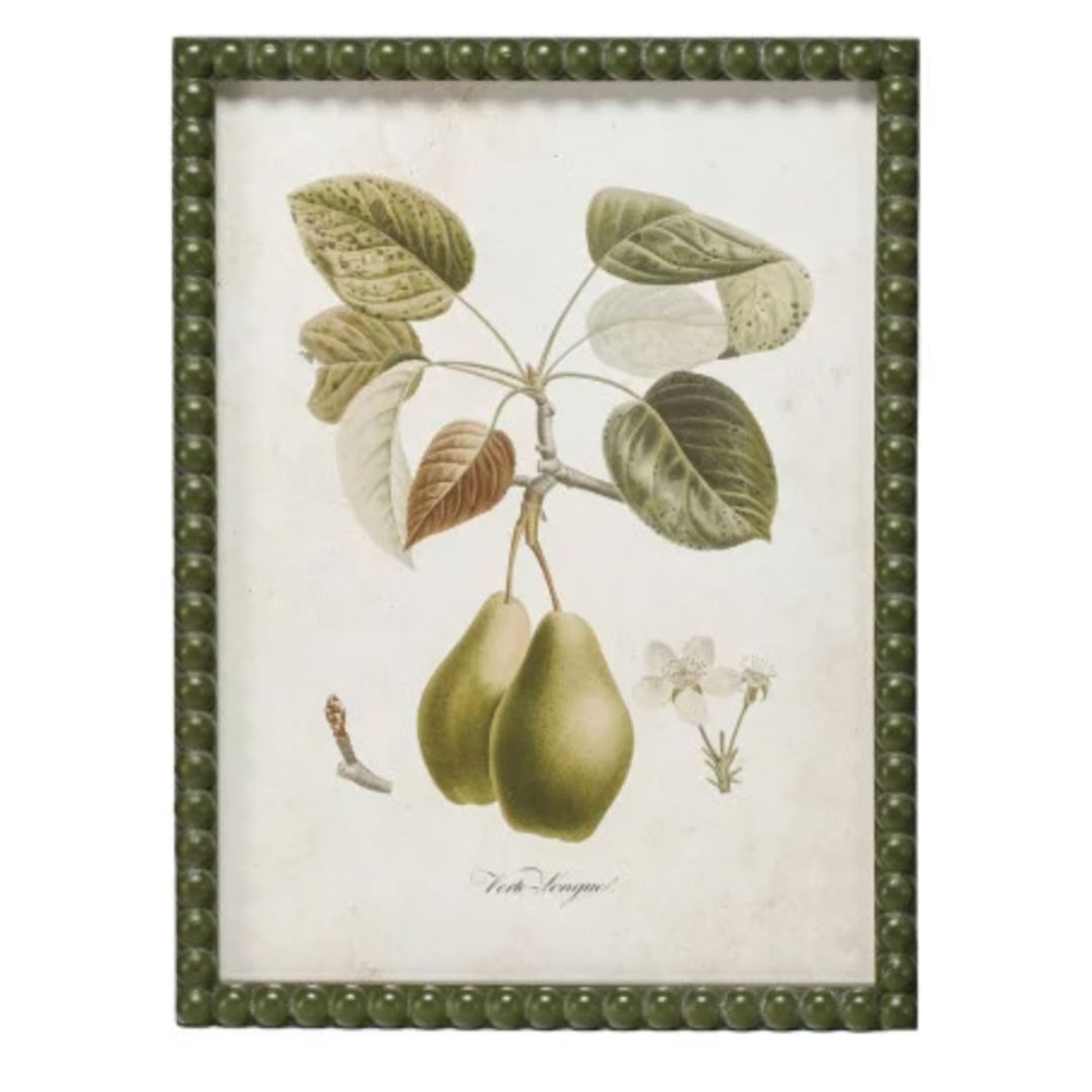 Hobnail Wood Framed Pear Prints Artwork Creative Co-Op 7 