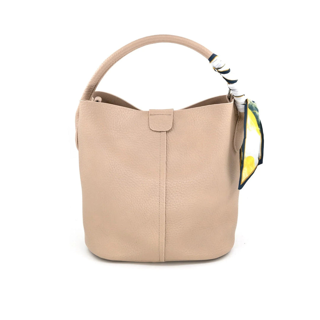 Hobo Crossbody Bag - Beige Crossbody Bag BC Bags 