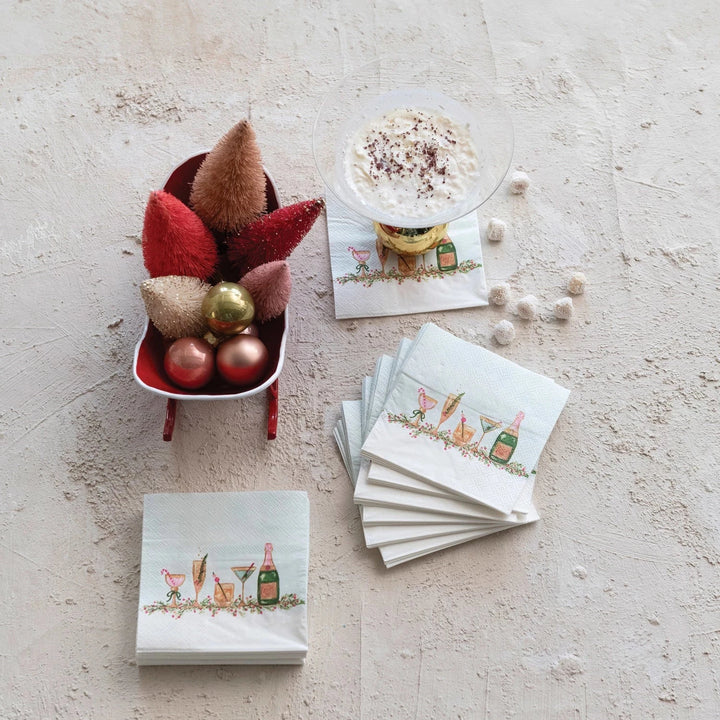 Holiday Cocktails Cocktail Napkins Cocktail Napkins Creative Co-Op 