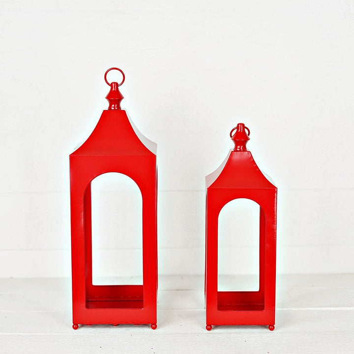 Holiday Red Artisan Lanterns Christmas Decor Impressive Enterprises 