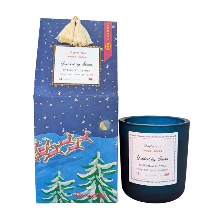 Holiday Storybook Candle - Guided by Stars Candle Stannie and Lloyd 