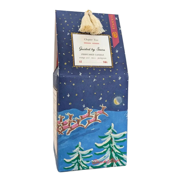 Holiday Storybook Candle - Guided by Stars Candle Stannie and Lloyd 