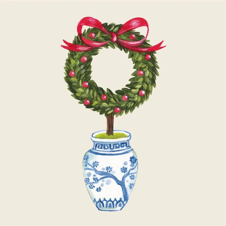 Holiday Topiary Cocktail Napkins Cocktail Napkins Hester and Cook 