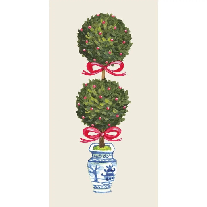 Holiday Topiary Guest Napkins Guest Towels Hester and Cook 